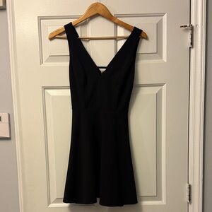 City Studio Black V-Neck Mini Dress